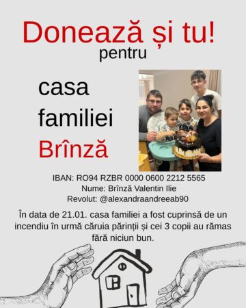O familie cu trei copii din Putna are nevoie de ajutor. Casa le-a fost distrusă într-un incendiu cumplit