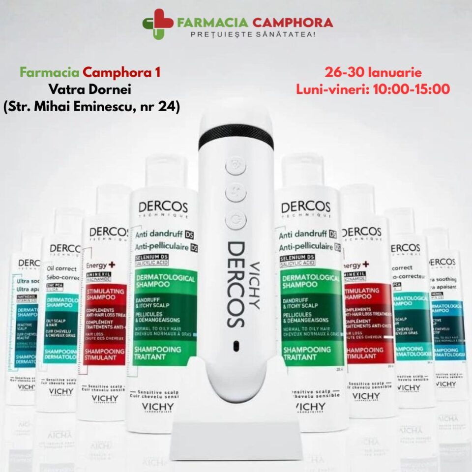 Farmacia Camphora 1 Vatra Dornei – campanie gratuită pentru evaluarea scalpului, între 26 și 30 ianuarie
