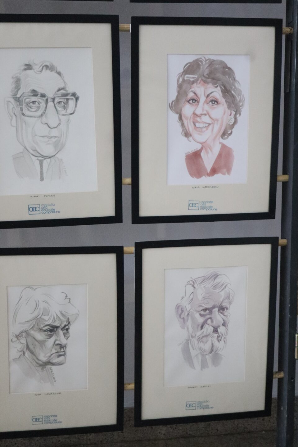 64 de caricaturi ale marilor actori români, expuse în holul Teatrului „Matei Vișniec” Suceava