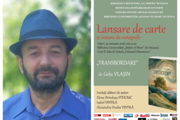 Lansarea romanului „Transbordare”, autor Gelu Vlașin, vineri, la Biblioteca USV Lansarea romanului „Transbordare”, autor Gelu Vlașin, vineri, la Biblioteca USV