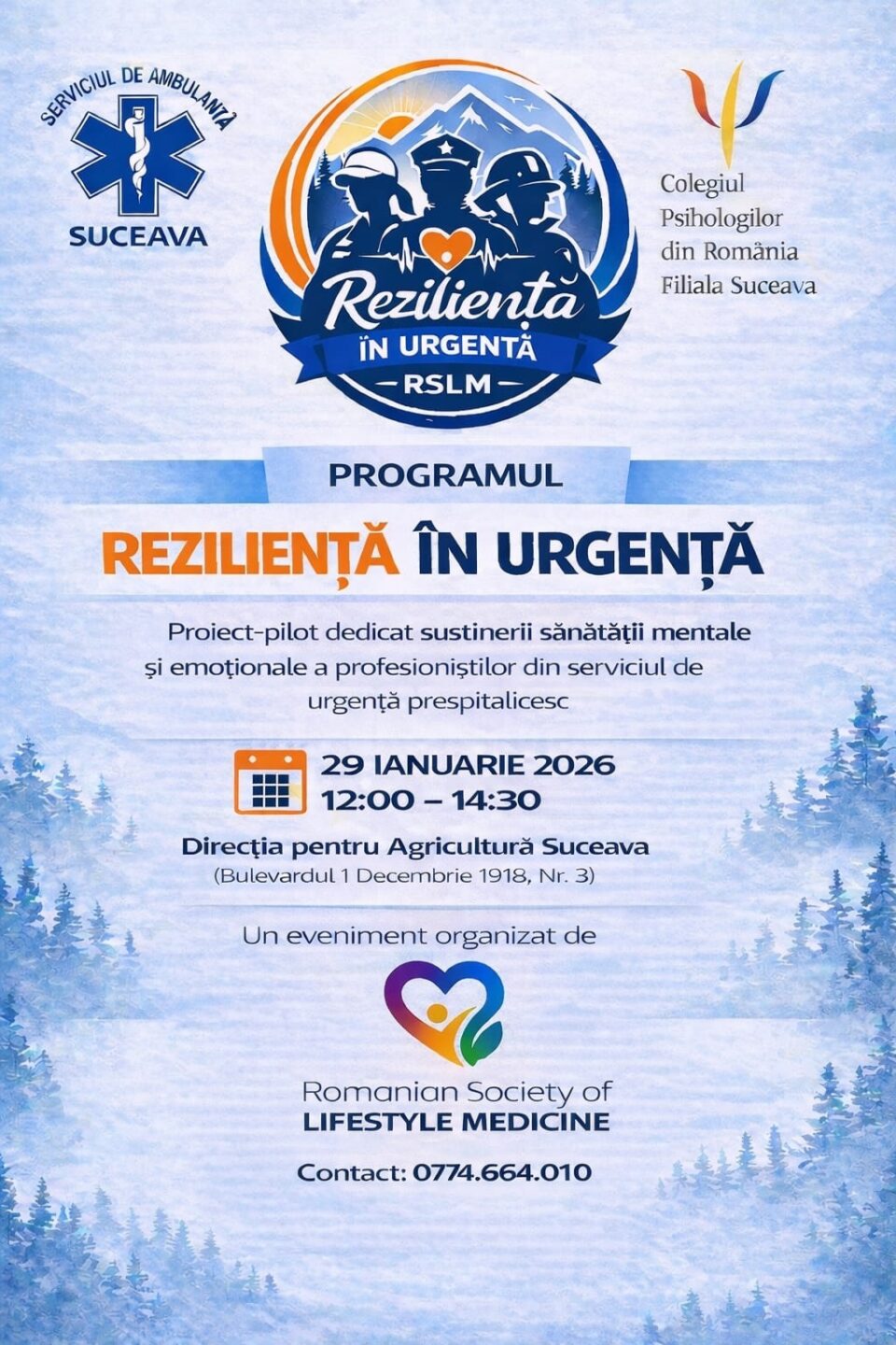 Program-pilot de sănătate mentală pentru salvatorii din prima linie, lansat joi la Suceava