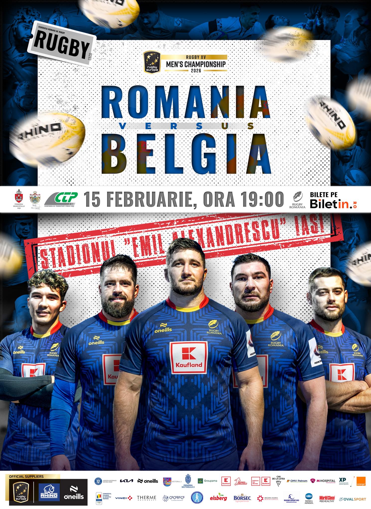 Bilete puse în vânzare pentru meciul România – Belgia, care se va juca la Iași. Un singur sucevean în lotul Naționalei de Rugby