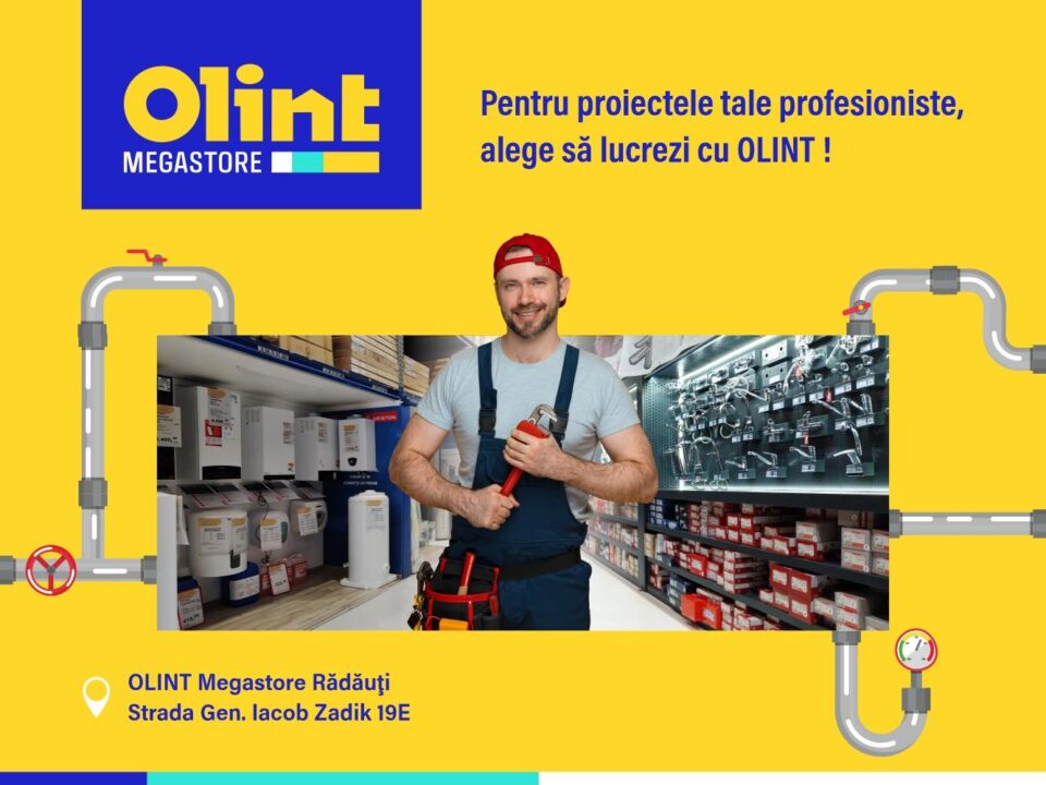 OLINT Megastore Rădăuți, partener de încredere în soluții pentru instalații sanitare și de încălzire