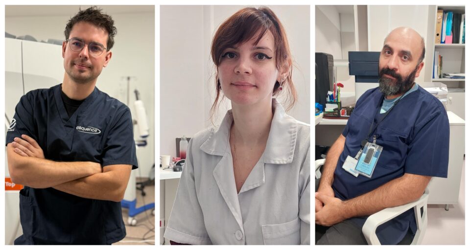 Doctorii Cătălin Lulciuc, Alexandra Pușcașu și Mihai Guțu Doctorii Cătălin Lulciuc, Alexandra Pușcașu și Mihai Guțu