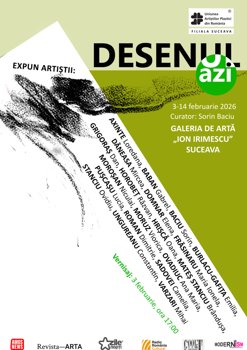 „Desenul azi”, expoziție la Galeria de Artă „Ion Irimescu” Suceava