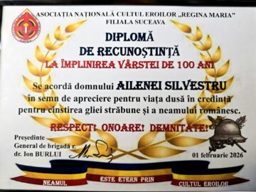 Moment de sărbătoare în satul Brăiești din Cornu Luncii, la aniversarea centenarului Silvestru Ailenei