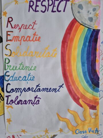 Împreună pentru o școală sigură: Săptămâna nonviolenței în mediul școlar – Campania R.E.S.P.E.C.T., ediția a XIII-a – Liceul Teoretic „Iorgu Vârnav Liteanu” din Liteni