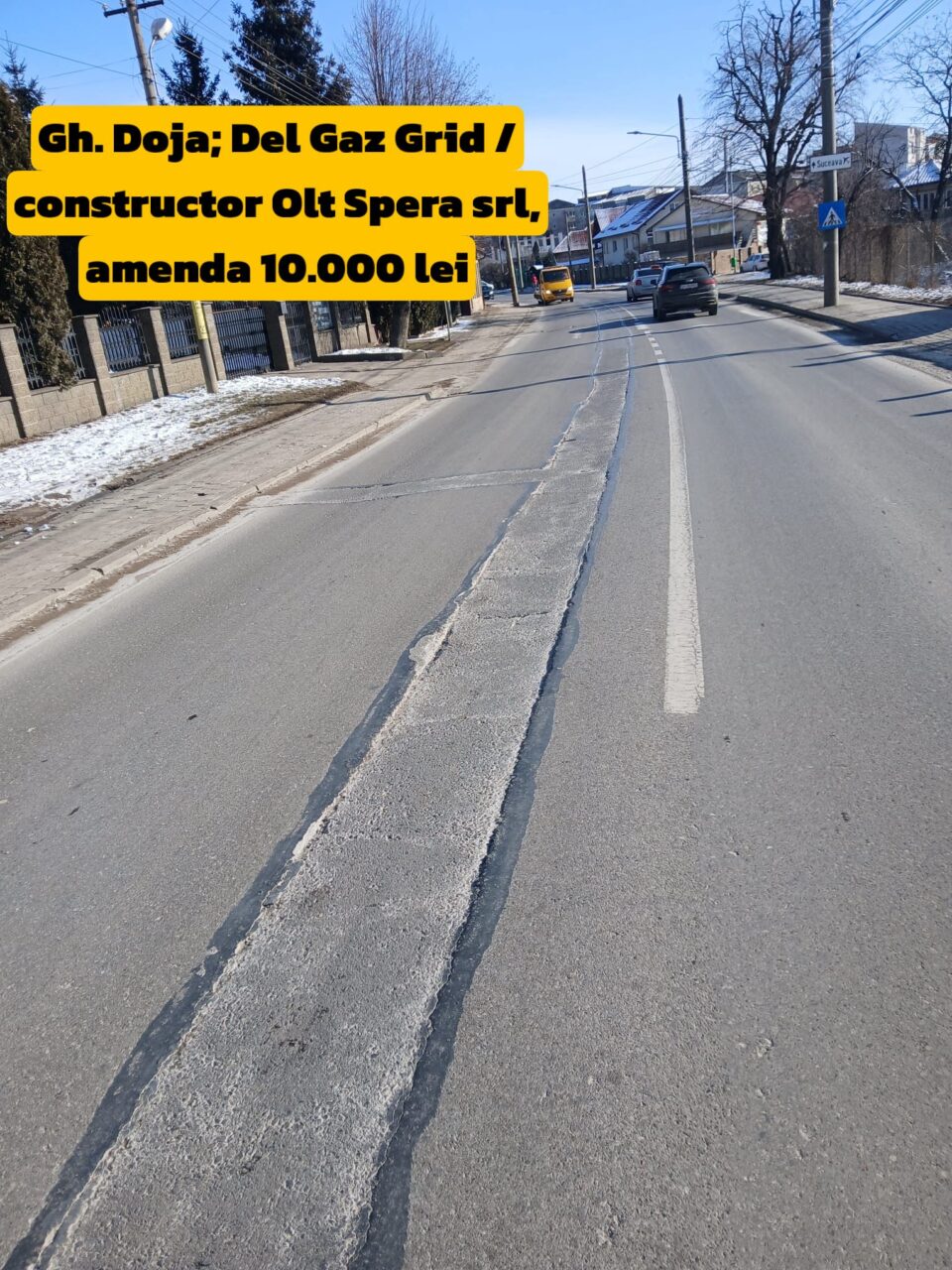 Amenzi de 21.000 de lei aplicate constructorilor de Primăria Suceava, pentru lucrări neconforme, pe carosabil sau trotuare