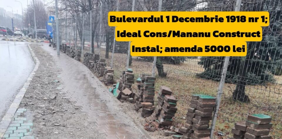 Amenzi de 21.000 de lei aplicate constructorilor de Primăria Suceava, pentru lucrări neconforme, pe carosabil sau trotuare