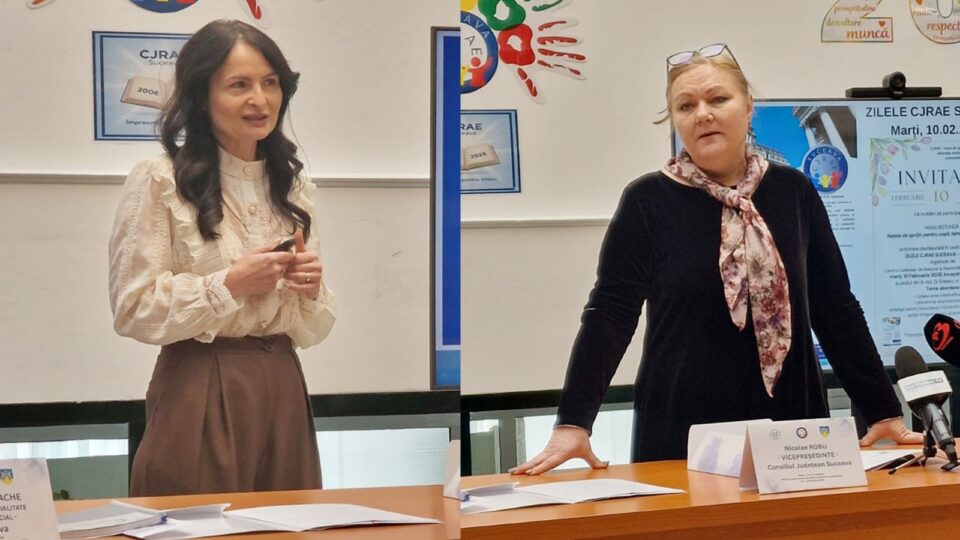 Adriana Nichitean, director CJRAE, și Lăcrămioara Plugaru, logoped