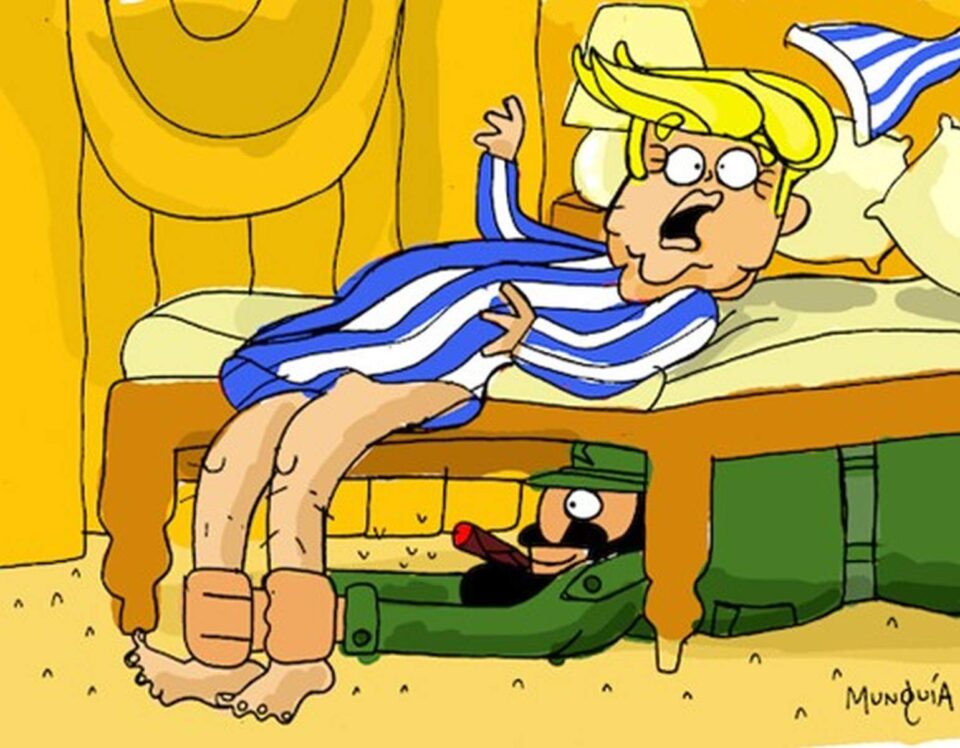 Coșmarul lui Trump: ”Credeam că Fidel a murit! Ce naiba caută sub patul meu!? Va trebui să invadez și Cuba!”