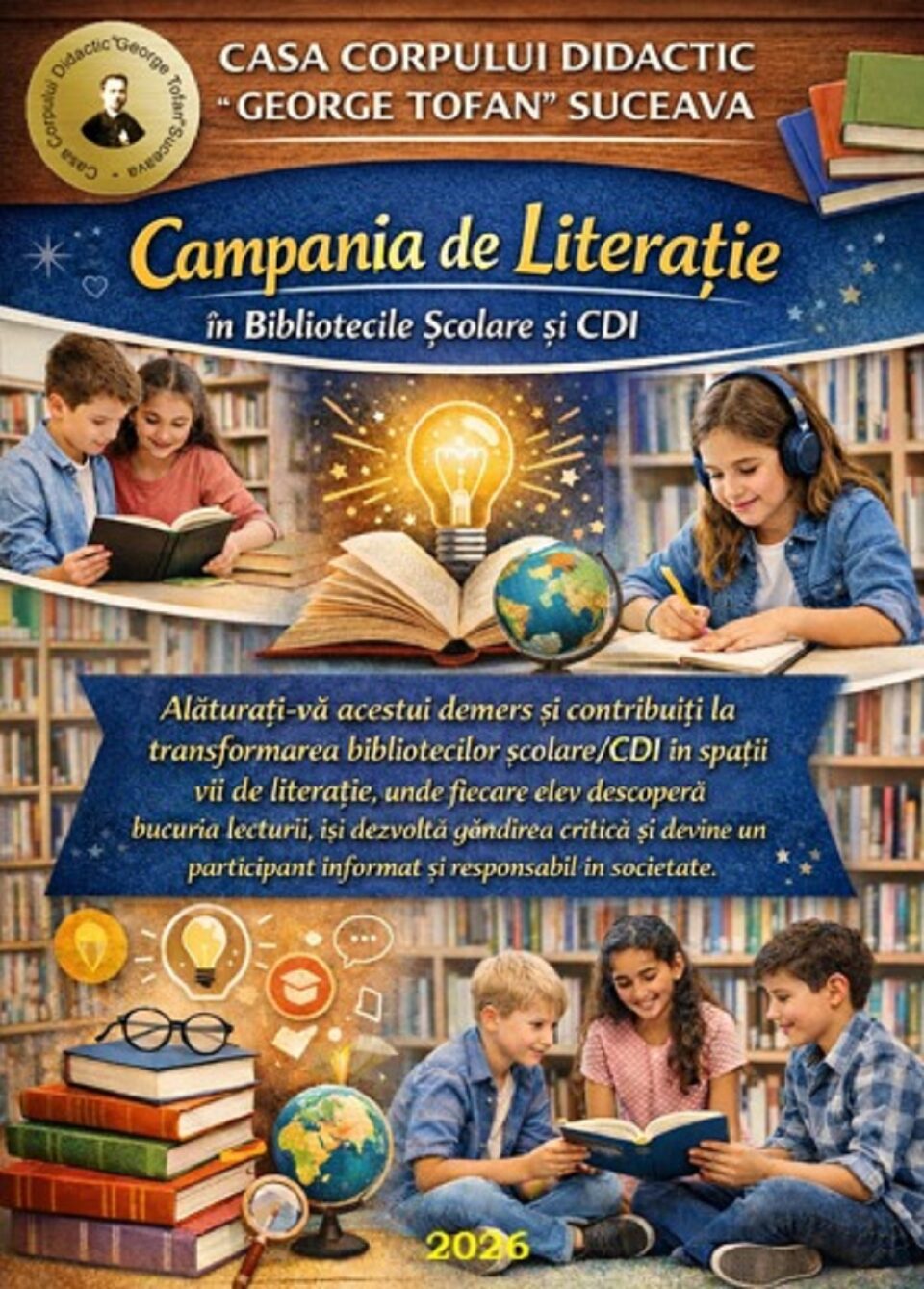Campania de literație în bibliotecile școlare/CDI din județul Suceava