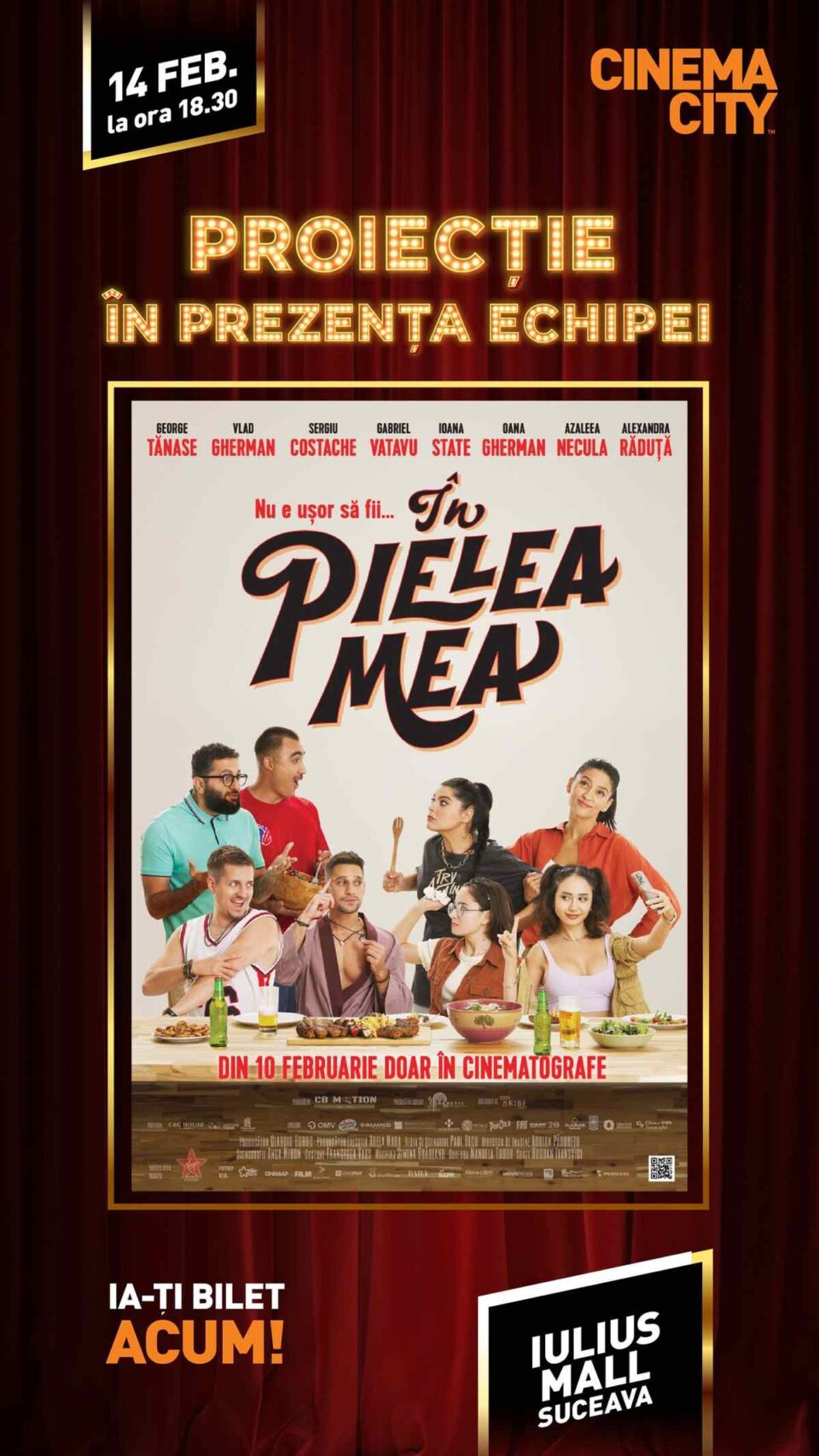 „În pielea mea”, de Ziua Îndrăgostiților, la Suceava