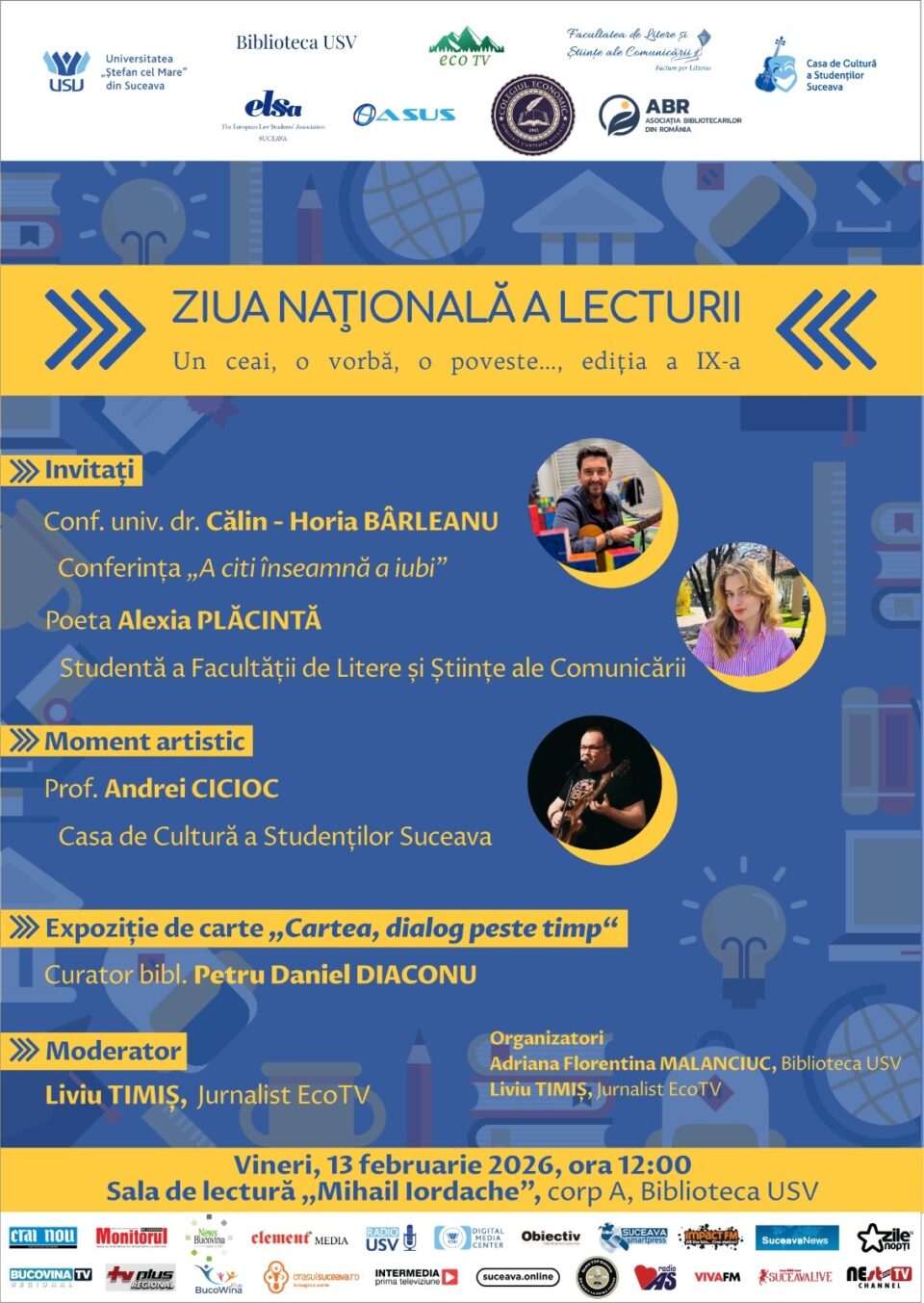 Ziua Națională a Lecturii 2026, organizată în cadrul Bibliotecii USV