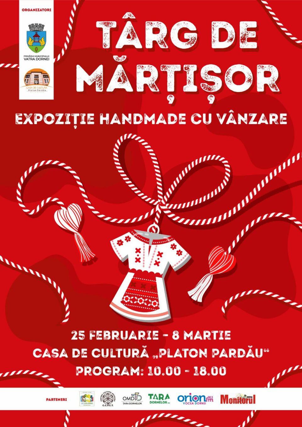 Spectacole, expoziții, Târg de Mărțișor, toate la Casa de Cultură „Platon Pardău” Vatra Dornei