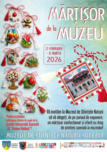 Mărțișoare realizate de copii, expuse la Muzeul de Științele Naturii Suceava