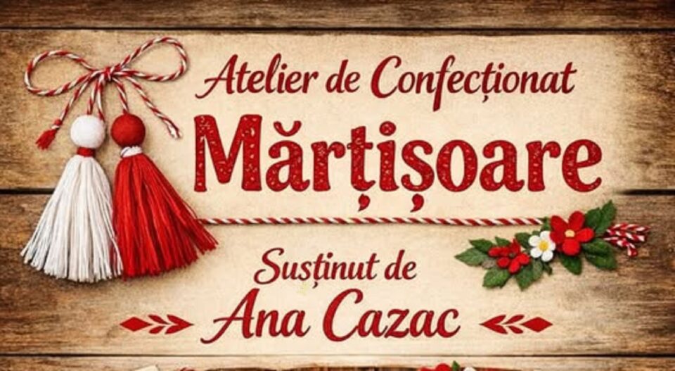 Atelier de confecționat mărțișoare dedicat copiilor, la Gura Humorului
