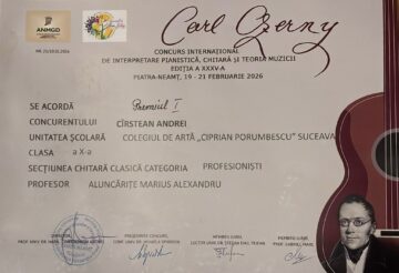 Premii I pentru chitariștii Colegiului de Artă Suceava, la concursuri de la Piatra Neamț și Cluj