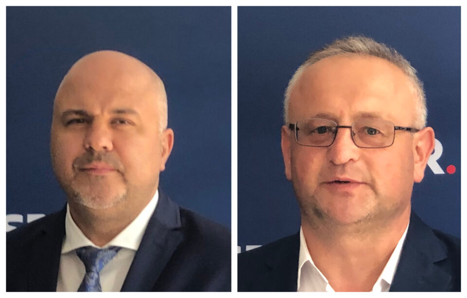 Deputatul USR Suceava, Emanuel Ungureanu, și președintele Organizației Județene Suceava a USR și primar al orașului Milișăuți, Vasile Cărare