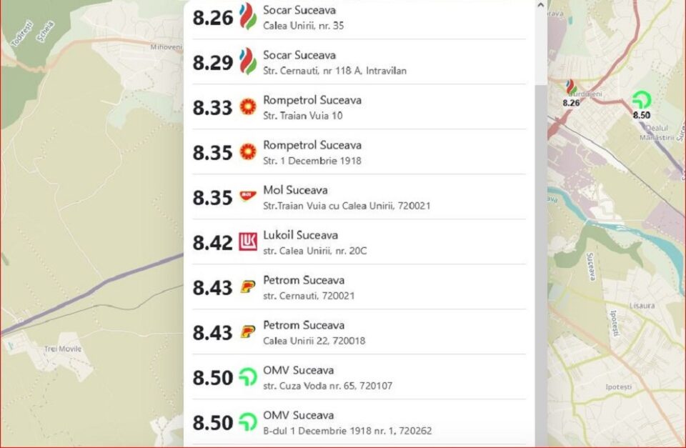 Motorina a ajuns deja la 8,50 lei/litru Motorina a ajuns deja la 8,50 lei/litru
