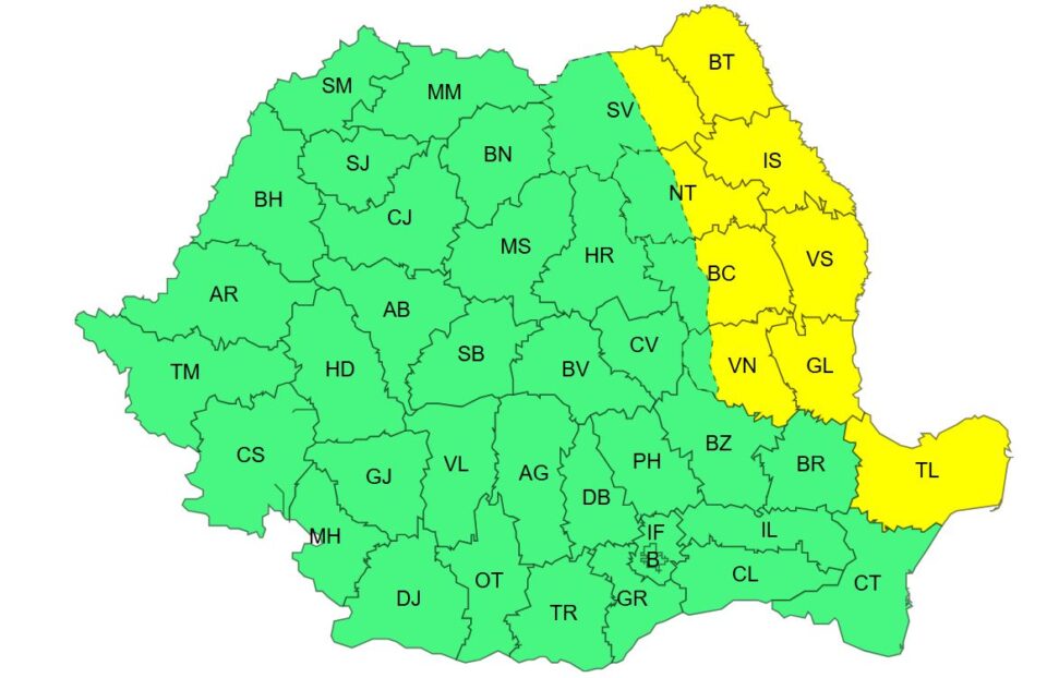 Cod galben de vant 6 martie