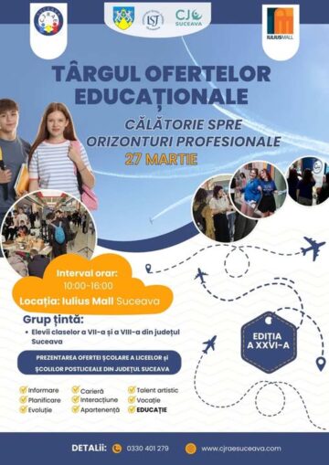 Târgul liceelor, la finele acestei luni, la Iulius Mall