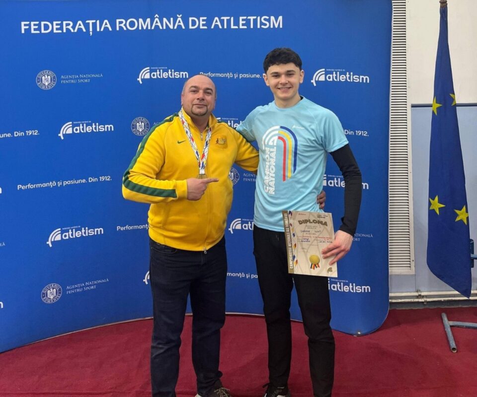 Darius Iliuț împreună cu antrenorul Bogdan Roșcăneanu