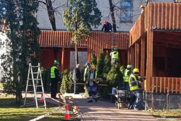 Terasa restaurantului Taco Loco din parcul central al municipiului Suceava este demolată