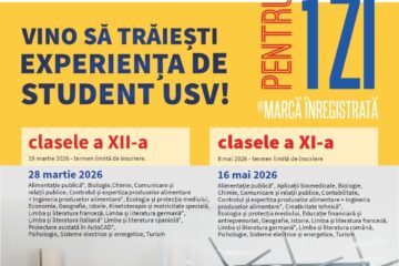 Concursul interjudețean adresat liceenilor „Student pentru o zi”, organizat într-o nouă ediție la USV