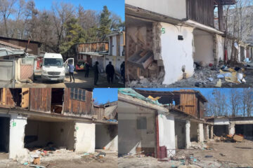 Demolarea garajelor de pe Cartodrom - cartier George Enescu