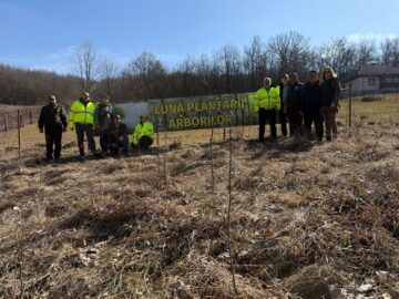 200 de stejari pedunculați plantați pentru a marca 23 de ani de la înființarea Gărzii Naționale de Mediu