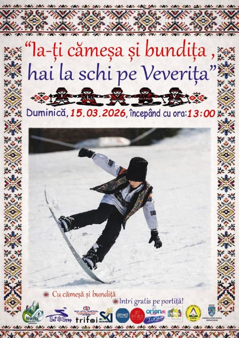 Sezonul de schi la Vatra Dornei se încheie cu tradiție și voie bună pe pârtia Veverița