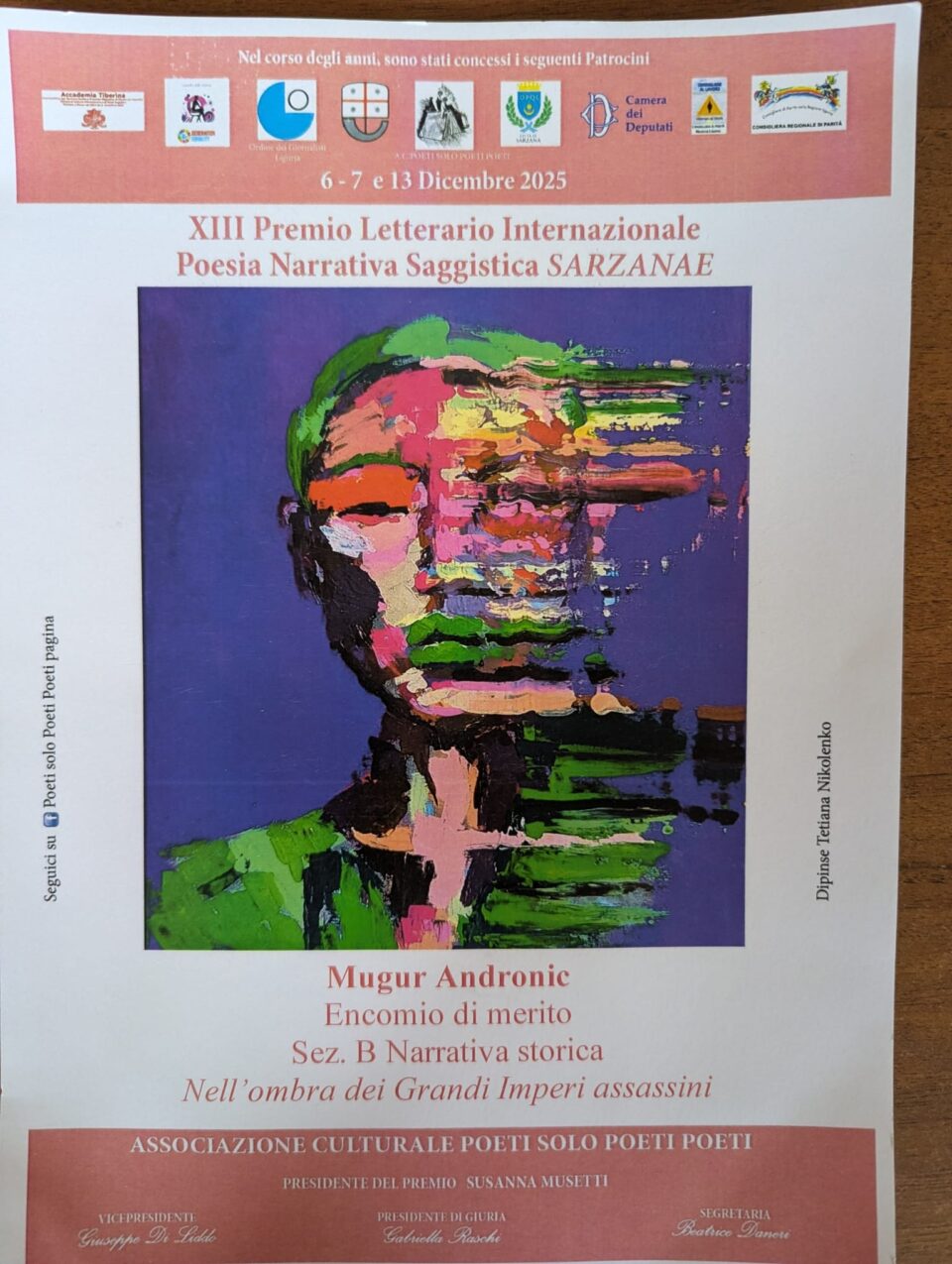 Dr. Mugur Andronic a obținut un premiu internațional pentru literatură, în Italia