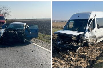 Accident între un microbuz și un autoturism, între Marginea și Rădăuți