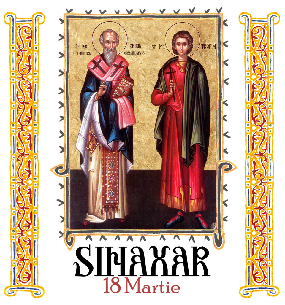 Sinaxar 18 martie 2026