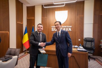 Președintele CJ Suceava, Gheorghe Șoldan, întrevedere cu ambasadorul Chinei în România