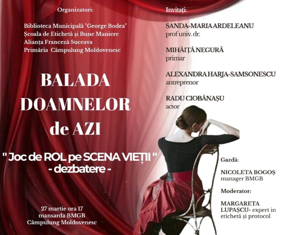 „Balada doamnelor de azi”, eveniment organizat la Biblioteca Municipală Câmpulung Moldovenesc