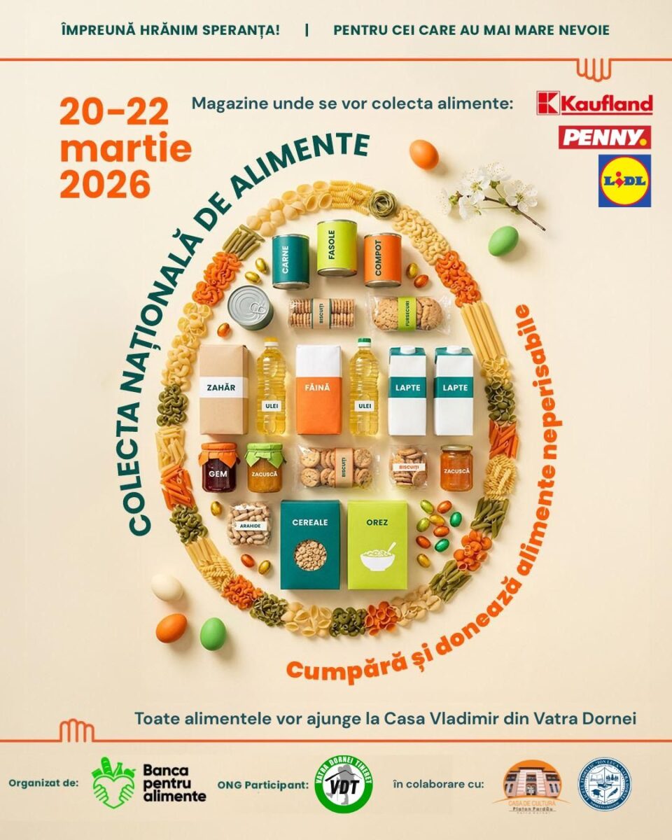 Colectă de alimente pentru copiii de la Casa Vladimir din Vatra Dornei