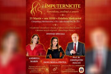 „Împuternicite – Feminitate, credință și putere”, miercuri, la Câmpulung Moldovenesc. Invitați: Andreea Marin și prof. univ. dr. Constantin Dulcan