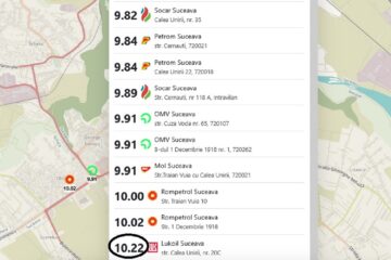 Scumpirea motorinei și benzinei a continuat și astăzi la stațiile din municipiul Suceava. Un litru de motorină standard ajunge și la 10,22 lei