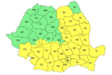 Cod galben de ploi pentru județul Suceava