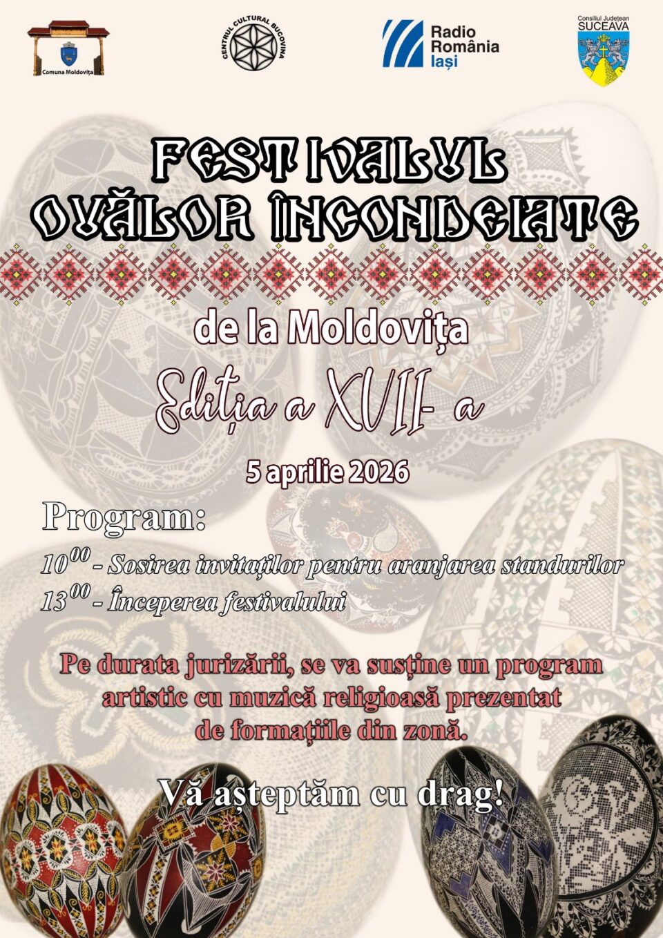 Festivalul Ouălor Încondeiate, la Moldovița