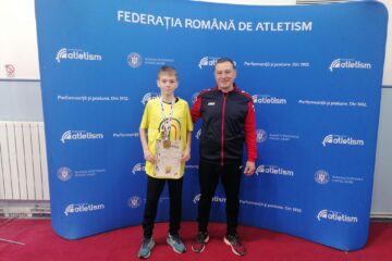 Eusebiu Prisacă alături de antrenorul Alin Findanis