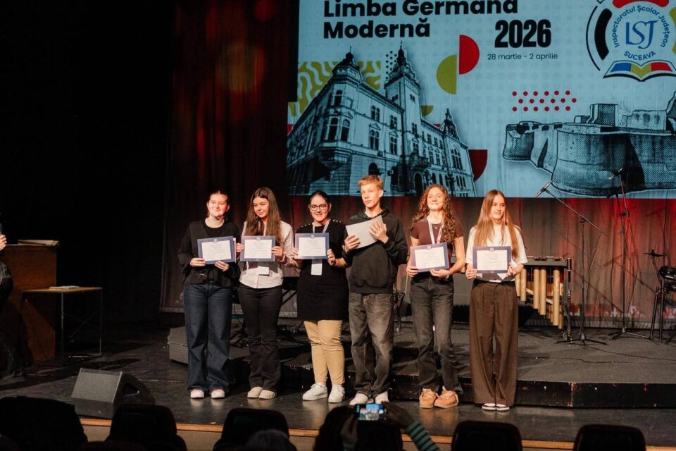 Elevi de la Liceul Filadelfia și de la colegiile „Hurmuzachi” și „Petru Rareș”, laureați cu Premiul I la Olimpiada Națională de Limba Germană Modernă