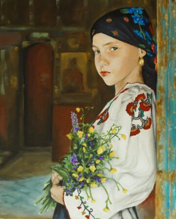 Premiul I VÂRGOLICI MARIA -Fată cu flori de câmp (Brăila)