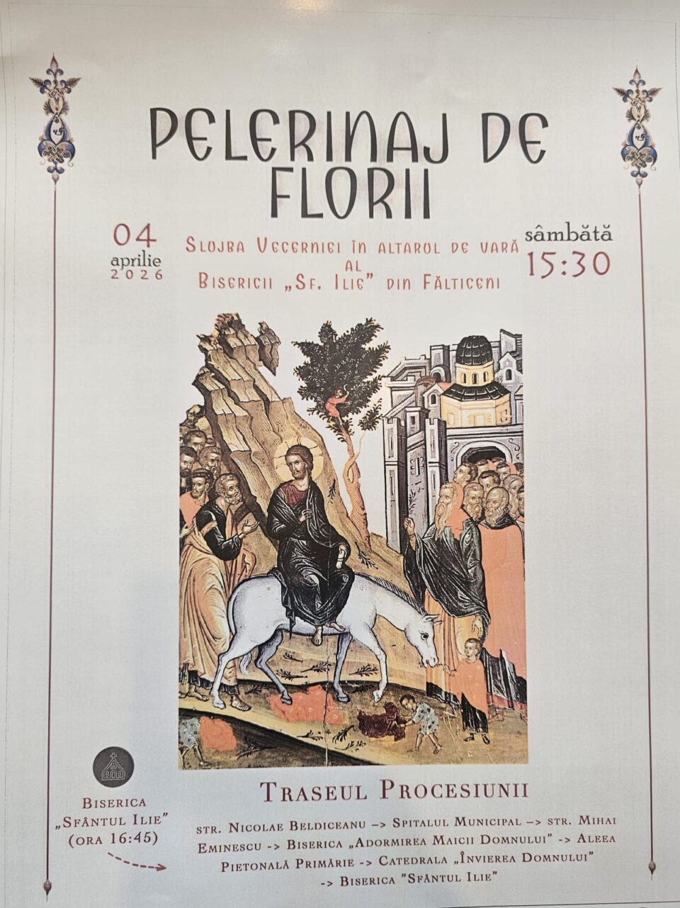 Procesiunea de Florii, tradiție care se respectă la Fălticeni