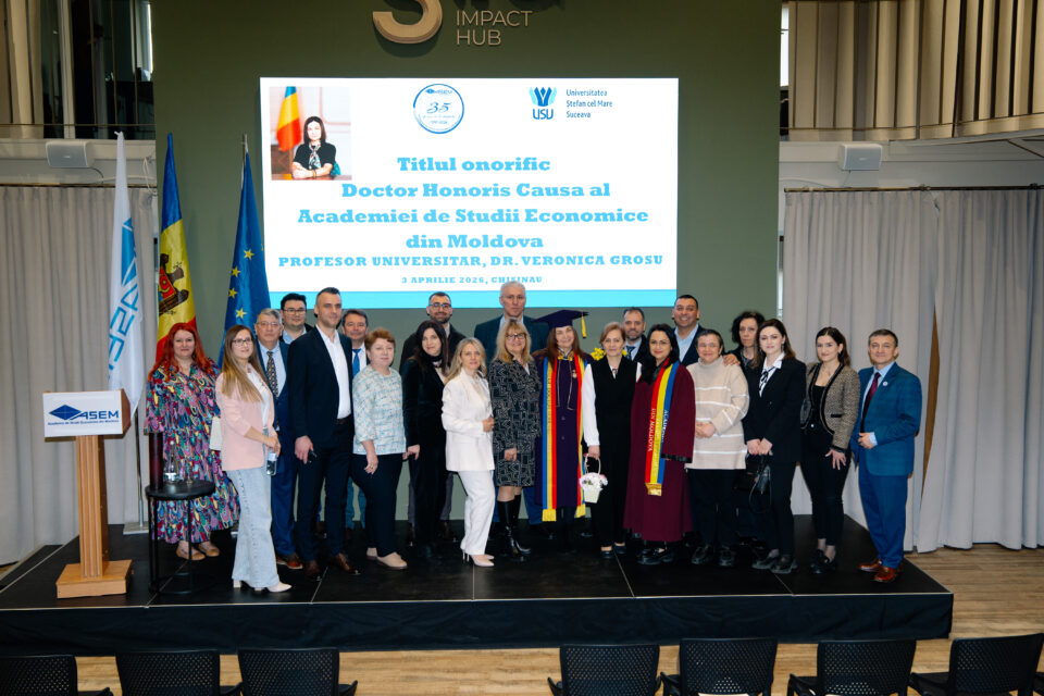 Prof. univ. dr. habil. Veronica Grosu a primit titlul de Doctor Honoris Causa al Academiei de Studii Economice din Moldova