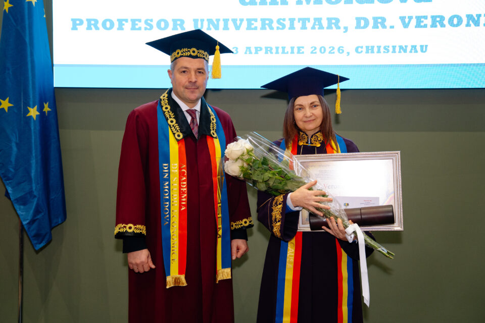 Veronica Grosu a primit titlul de Doctor Honoris Causa al Academiei de Studii Economice din Moldova