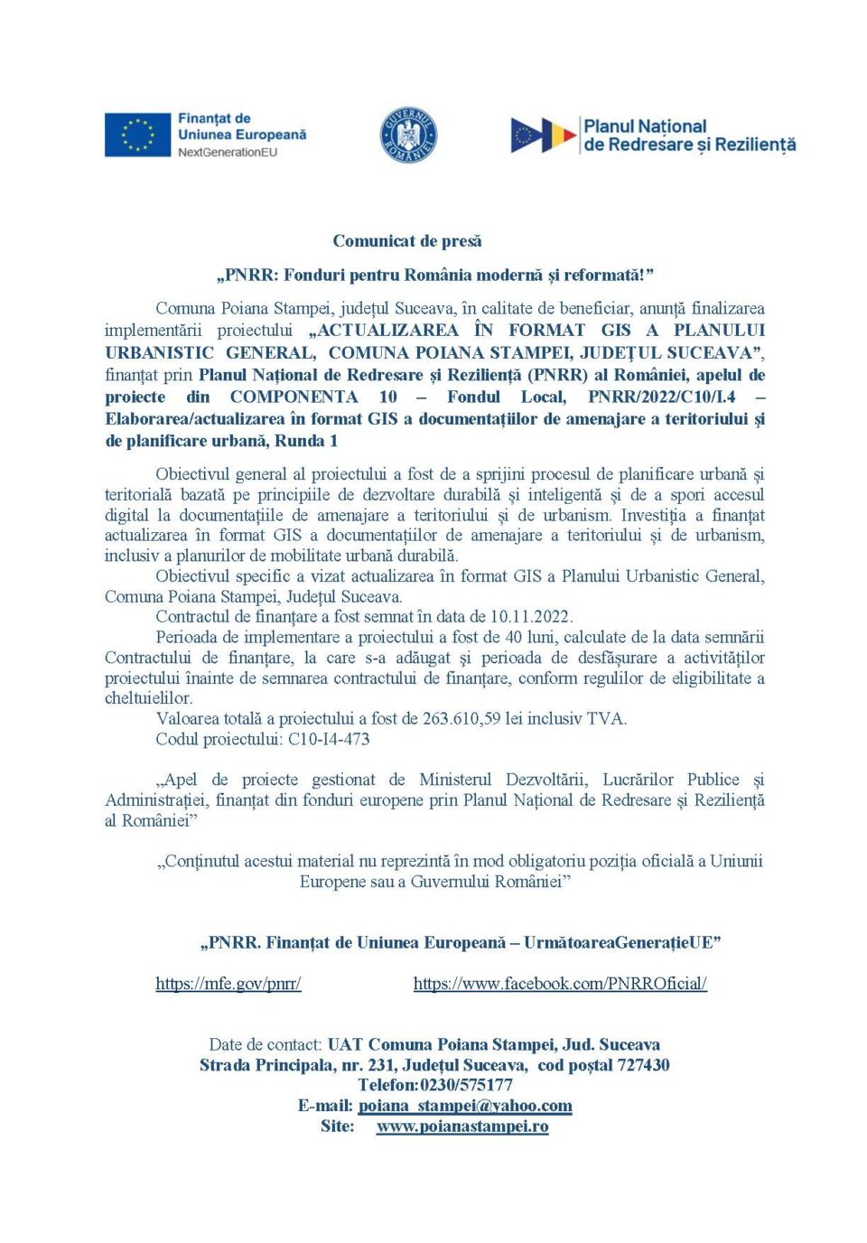 PNRR: Fonduri pentru România modernă și reformată PNRR: Fonduri pentru România modernă și reformată