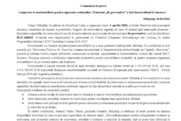 Cooperare transfrontalieră pentru siguranța cetățenilor: Proiectul „Be preventive” a fost lansat oficial la Suceava